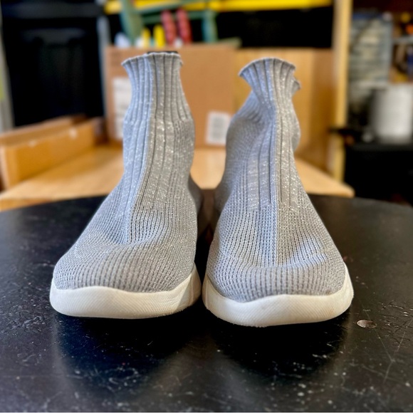 Silver Sparkle Sock Slip On Sneakers. Size 9 shoes. BP brand. Super comfortable - Picture 12 of 17